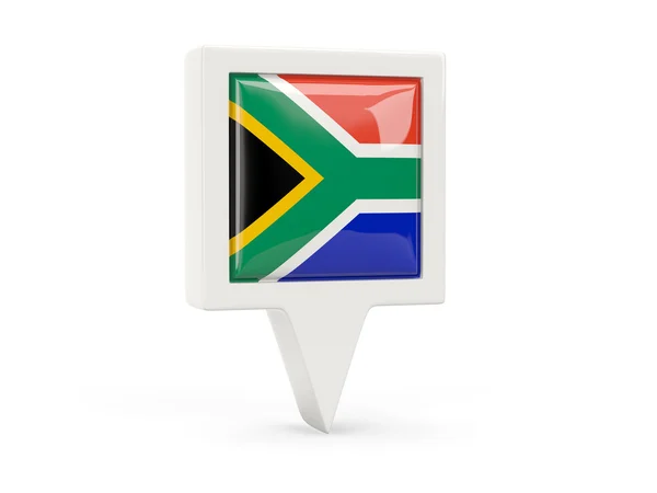 Icône drapeau carré d'Afrique du Sud — Photo