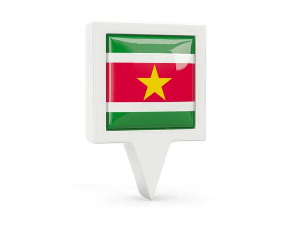 Square flag icon of suriname — Stock Photo, Image