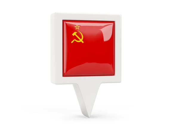 Vierkante vlagpictogram van Sovjet-Unie — Stockfoto