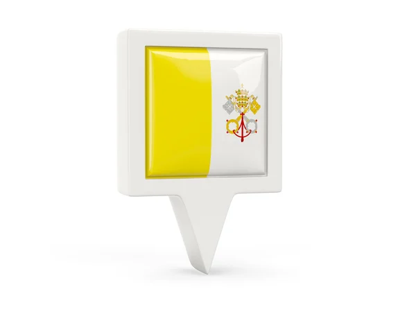 Vierkante vlagpictogram van Vaticaanstad — Stok fotoğraf