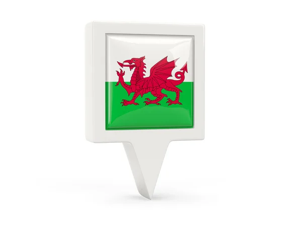ウェールズの正方形の旗のアイコン — ストック写真