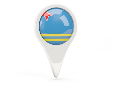 Aruba yuvarlak bayrak simgesi