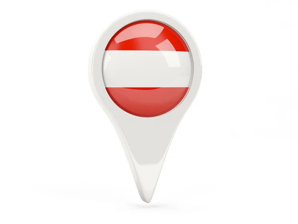 Icona della bandiera rotonda di austria — Foto Stock