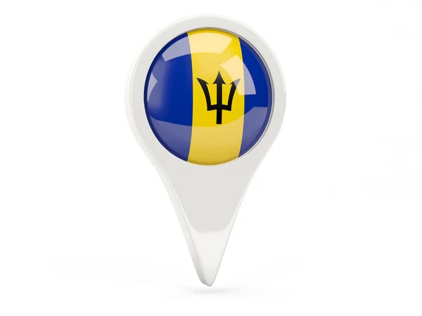 Round flag icon of barbados — Stock Photo, Image