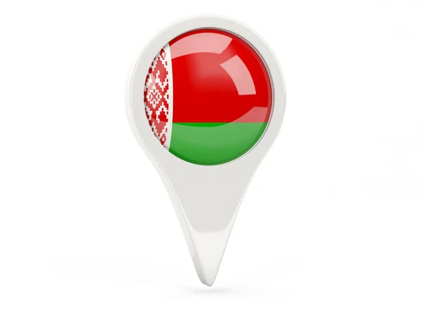 Круглі значок прапорця Білорусі — стокове фото