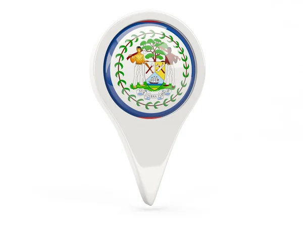 Belize yuvarlak bayrak simgesi — Stockfoto
