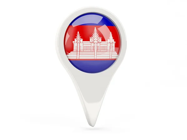 Round flag icon of cambodia — Stock Photo, Image