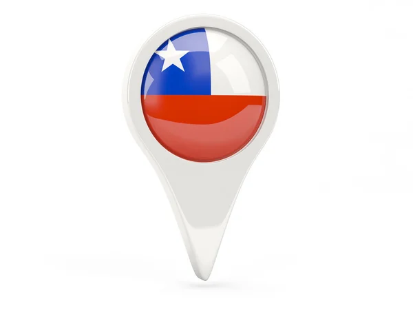 Icono de bandera redonda de chile — Foto de Stock
