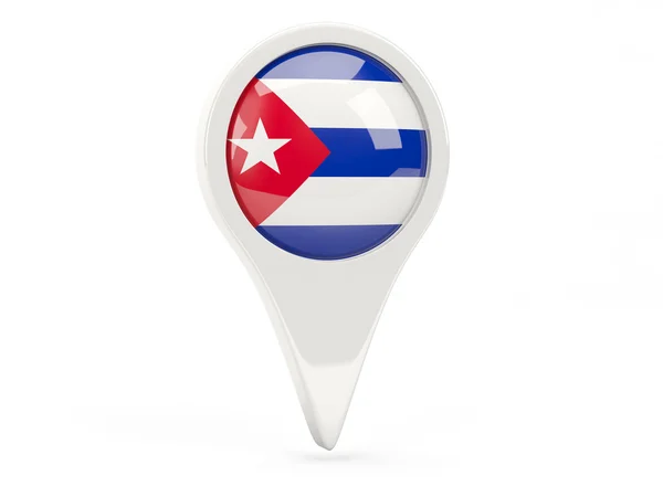 쿠바의 국기 아이콘을 라운드 — 스톡 사진