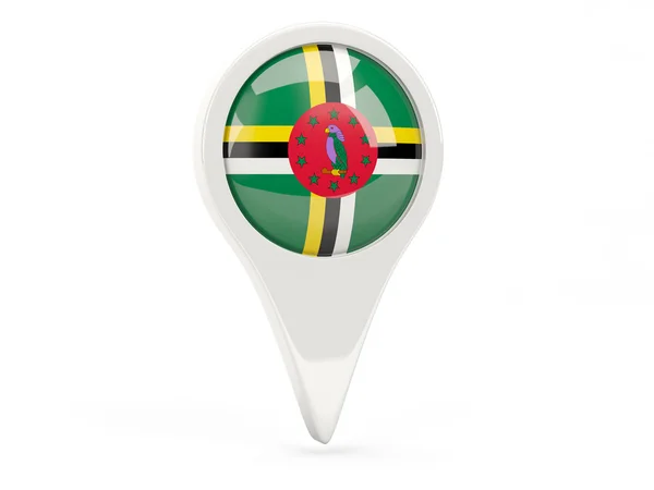 Round flag icon of dominica — Stock Photo, Image