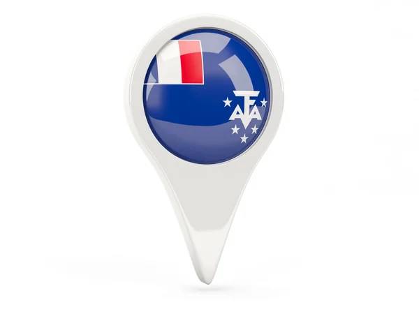 Okrągłe flaga ikona Francuskie Terytoria Południowe — Zdjęcie stockowe