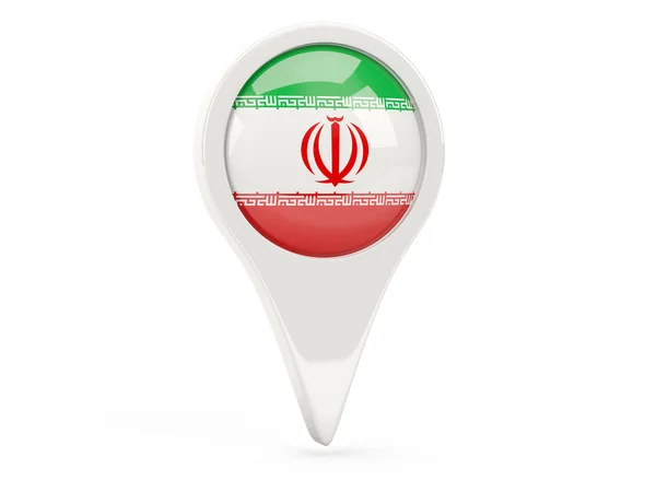 Ronde vlagpictogram van iran — Stockfoto