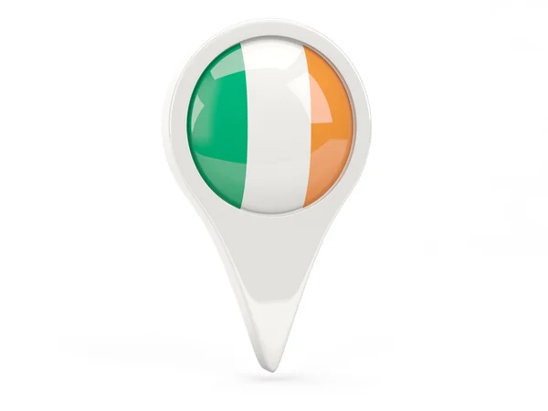 Ícone de bandeira redonda da Irlanda — Fotografia de Stock