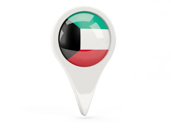 Icono de bandera redonda de kuwait — Foto de Stock