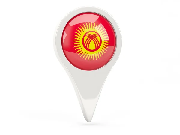 Round flag icon of kyrgyzstan — Stock Photo, Image