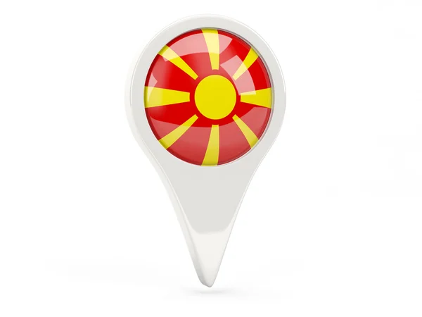 Round flag icon of macedonia — Stock Photo, Image