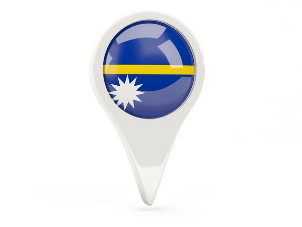 Runda flaggikonen Nauru — Stockfoto