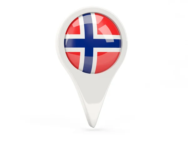 Bandera redonda icono de norway —  Fotos de Stock