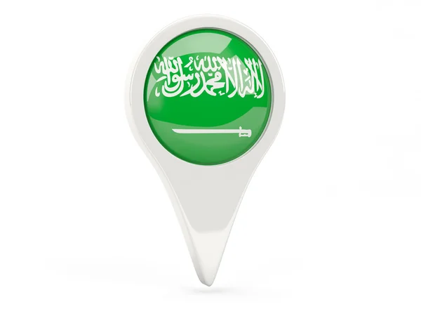 Ronde van het pictogram van de vlag van Saoedi-Arabië — Stockfoto