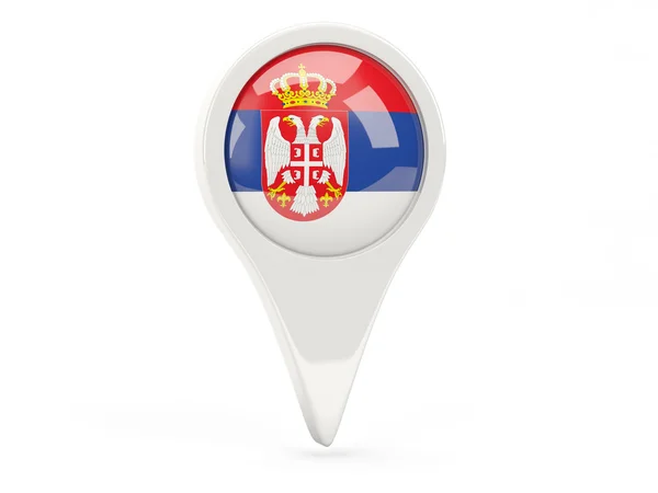 Round flag icon of serbia — Stock Photo, Image