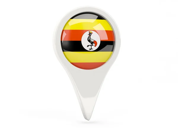 Runda flaggikonen i uganda — Stockfoto