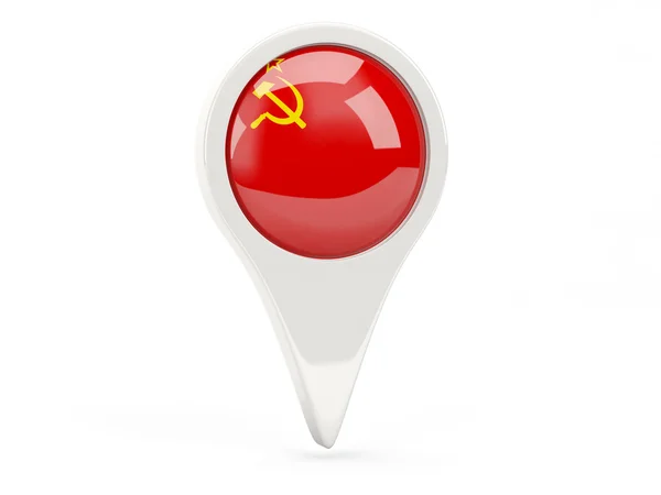 Ronde vlagpictogram van Sovjet-Unie — Stockfoto