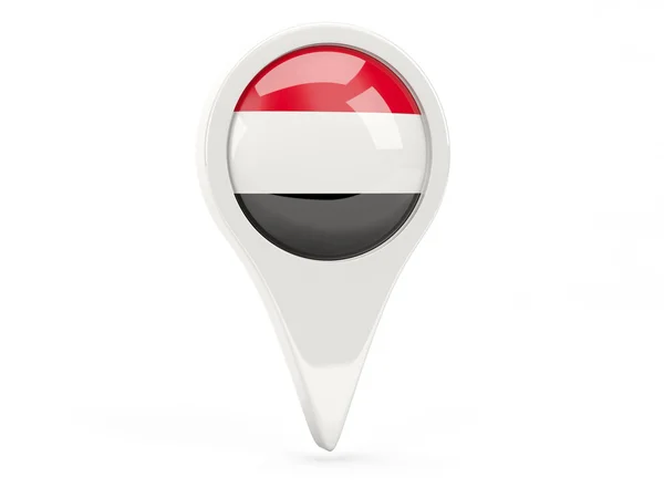 Icono de bandera redonda de yemen —  Fotos de Stock