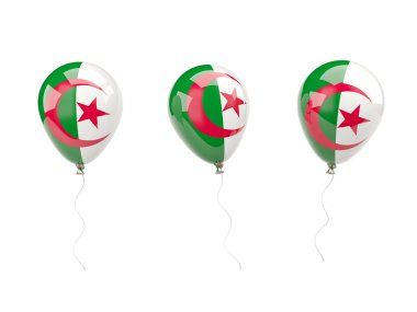 Cezayir bayrağı ile Hava balonlar
