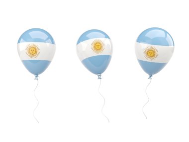 Arjantin bayrağı ile Hava balonlar