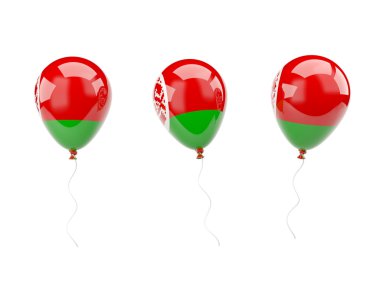 Hava balonları ile Beyaz Rusya bayrağı