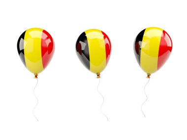 Belçika bayrağı ile Hava balonlar