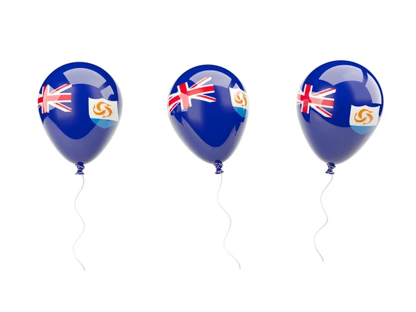 Air balloons with flag of anguilla — Stock Photo, Image