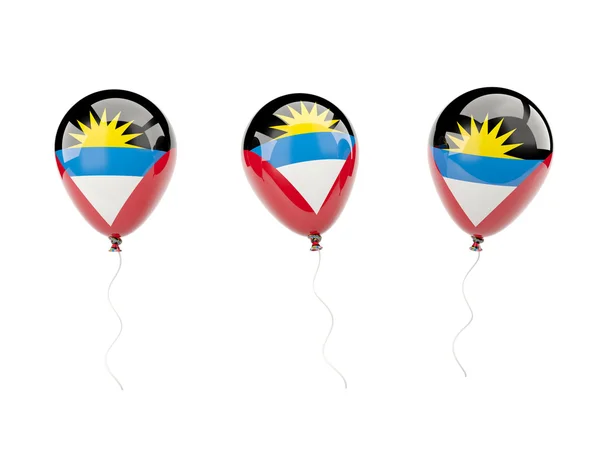 Globos de aire con bandera de antigua y barbuda — Foto de Stock