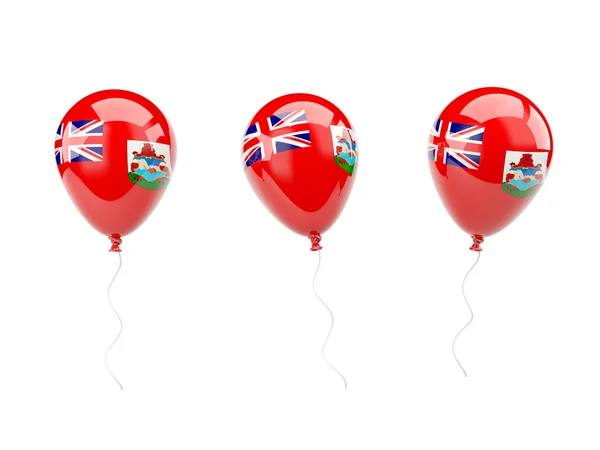 Air balloons with flag of bermuda — Stock Photo, Image