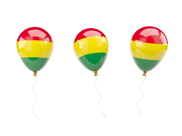 Ballons à air avec drapeau de la Bolivie — Photo