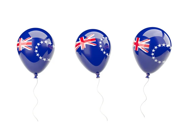 Air balloons with flag of cook islands — Stock Photo, Image