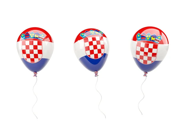 Air ballonger med flagga Kroatien — Stockfoto