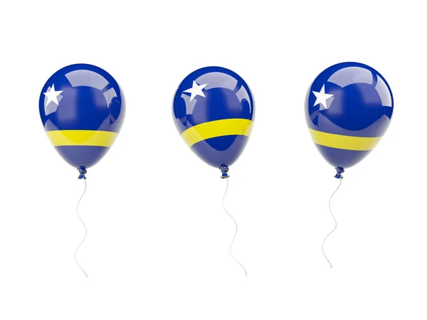 Luftballons mit Flagge von Curaçao — Stockfoto