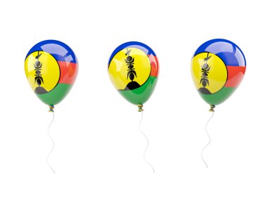 Yeni Kaledonya bayrağı ile Hava balonlar