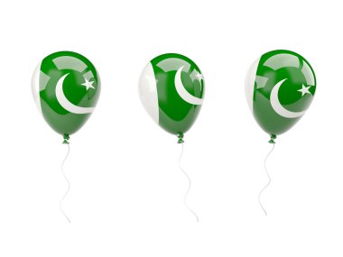 Hava balonları ile pakistan bayrağı