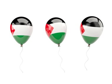 Hava balonları Filistin topraklarının bayrak ile