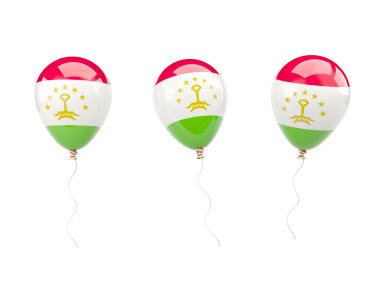 Tacikistan bayrağı ile Hava balonlar