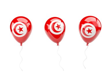 Hava balonları ile Tunus bayrağı