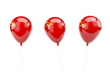 Sovyetler Birliği bayrağı ile Hava balonlar