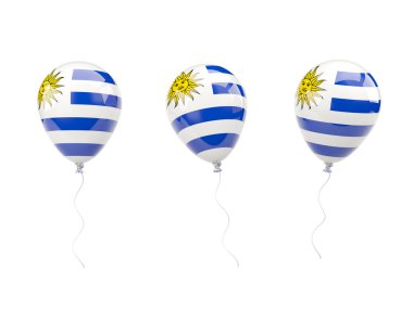 Hava balonları ile uruguay bayrağı