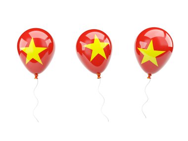 Hava balonları ile vietnam bayrağı