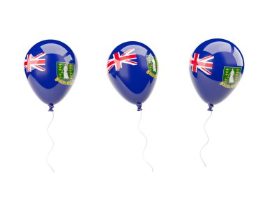 İngiliz virgin Adaları bayrağı ile Hava balonlar