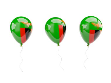 Hava balonları ile Zambiya bayrağı