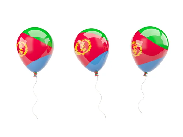 Lucht ballonnen met vlag van eritrea — Stockfoto