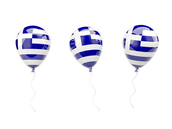 S vlajkou Řecka s vrtulovým pohonem — Stock fotografie